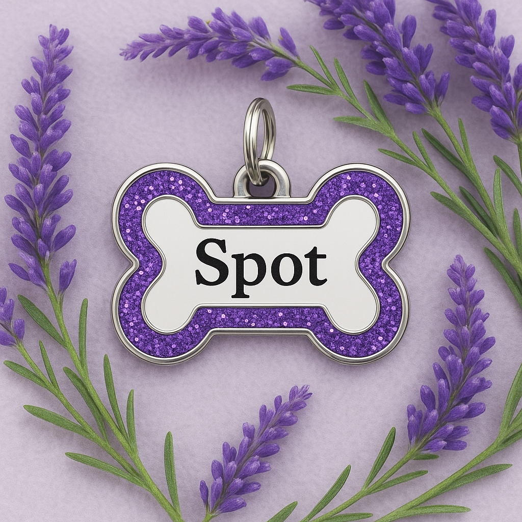 "Pawsonalized" Glitter Bone Tags