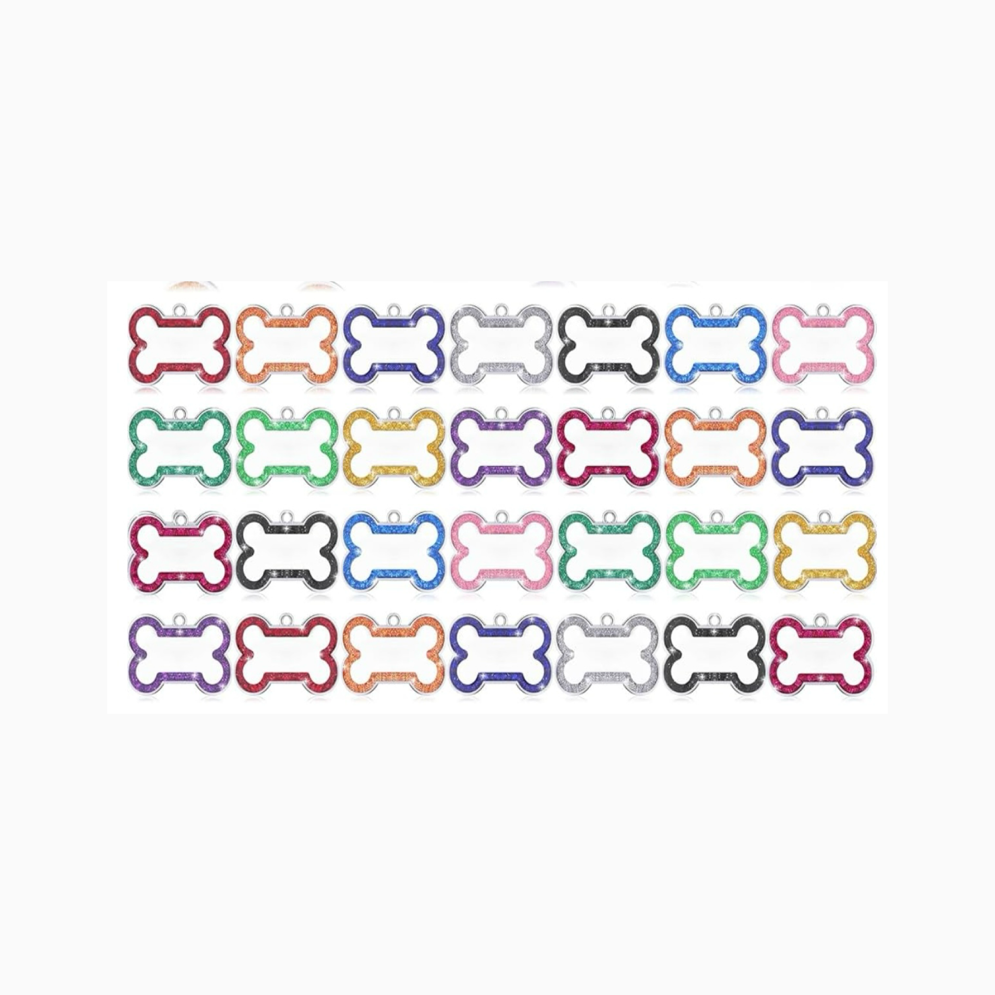 "Pawsonalized" Glitter Bone Tags